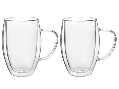 Набір з 2 чашок з подвійними стінками Le Glass Crystal 380 мл 13 см 605-003 VE