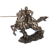 Статуэтка Veronese Всадник на коне 31 см 70040 A4 рыцарь воин с мечом на лошади веронезе