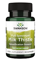 Расторопша для печени Swanson - Full Spectrum Milk Thistle, 500мг, 30 капсул
