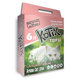 Kotix TOFU СОЄВИЙ наповнювач для котячого туалету ПЕРСИК, 6л