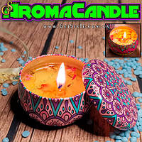 Ароматична свічка Лаванда Aroma Candle в металевому боксі 6 х 4 см