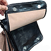 Чоловіча сумка через плече для документів з натуральної шкіри щоденна міська чорна, фото 4