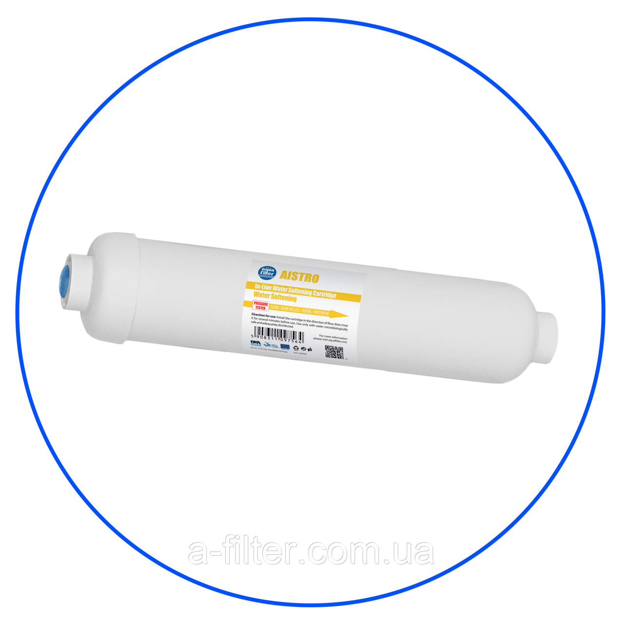 Лінійний пом'якшувальний картридж, наповнений іонообмінним завантажувальним матеріалом., фото 1