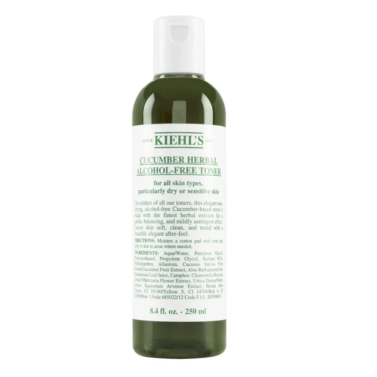 Уцінка! Kiehl's Cucumber Herbal Alcohol-Free Toner тонік з огірком для нормальної та сухої шкіри без спирту, 250 мл