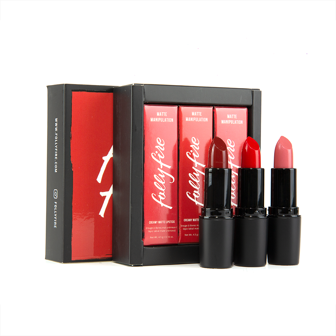 Набір помад із матовим фінішем Folly Fire Matte Lipstick Trio Set 3 х 4.5 г