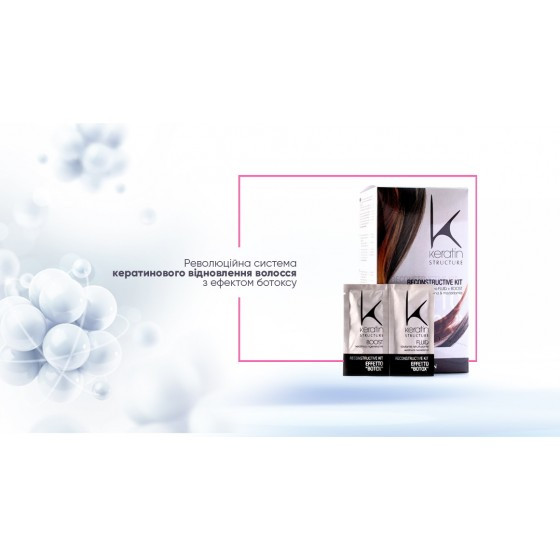Кератин для волосся з ефектом ботокса, Young Keratin Structure Botox Effect, 12мл + 12мл