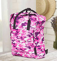 Модний рюкзак сумка шкільний, жіночій, для дівчинки підлітка рожевий камуфляж
