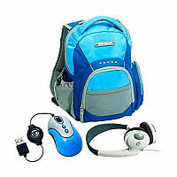 Рюкзак для ноутбука Targus PC Accessory Bundle Blue/Grey (BUS0183) 10" + мышь, наушники