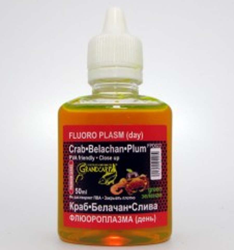 Активний дип флюороплазму Grandcarp КРАБ•БЕЛАЧАН•СЛІВА (день) серія PREMIUM 50 мл. флуоро-зелений