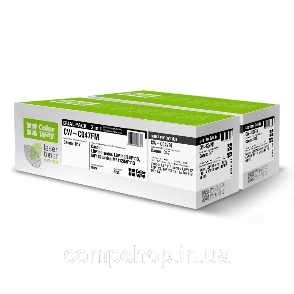 Картридж Canon 047 (LBP112/MFP112/113) (CW-C047FM) DUAL PACK  *ColorWay (код 108474), фото 1