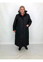 Пальто женское стеганое удлиненное "Панянка" большие размеры 70-72 74-76
