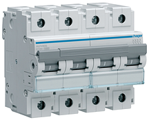 Автоматичний вимикач 100 А, 4п, З, 10 kA, Hager HLF490S