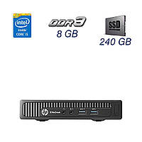 Неттоп HP EliteDesk 800 G1 USFF / Core i5-4590T 4 ядра 2.0GHz/ 8GB DDR3 / 240GB SSD /HD Graphics 4600 / Wi-Fi