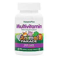 Витамины и минералы Natures Plus Animal Parade Children s Multivitamin, 90 жевательных таблеток Виноград