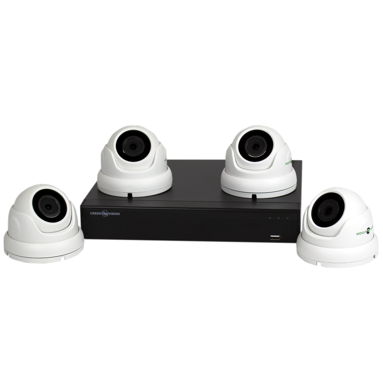 Комплект видеонаблюдения уличный на 4 антивандальные(купольные)камеры 1080P Green Vision GV-K-S16/04 - фото 2 - id-p1657326984