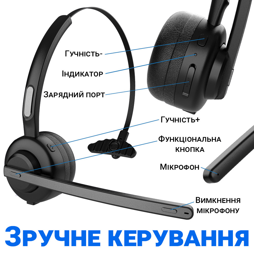 Bluetooth 5.2 гарнитура для колл-центра Digital Lion TH10 ...