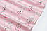 Сатин тканина "Зайчик на гойдалці" на рожевому фоні, №2639с, фото 3