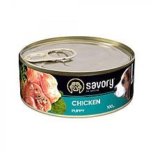 Корм вологий Savory Dog All breeds Puppy, Chicken pate для цуценят з куркою 100 г