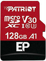 Карта памяти MicroSDXC 128GB UHS-I/U3 Class 10 Patriot EP A1 R90/W80MB/s + SD-adapter (PEF128GEP31MCX)