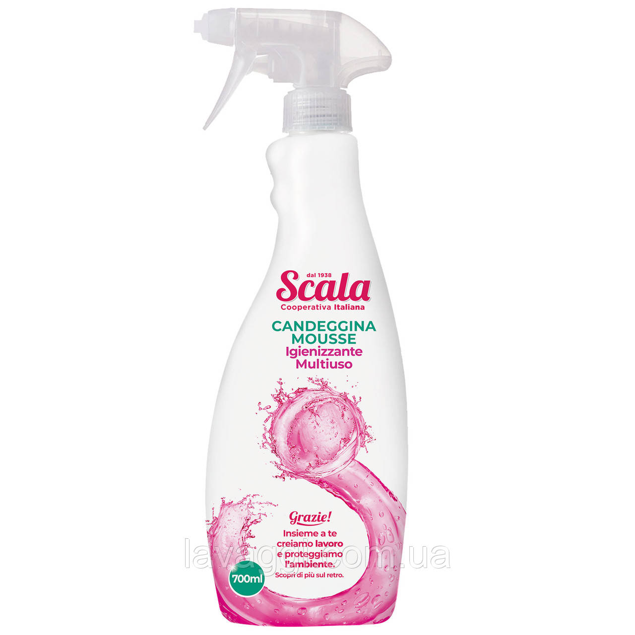 Активна піна-очищувач для ванни і кухні Scal Schiuma attiva -detergente per Bagno e Cucina 700 мл