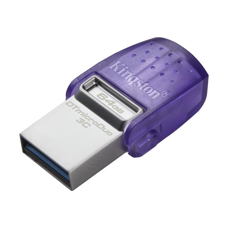 Флеш-накопитель USB3.2 64GB Type-C Kingston DataTraveler microDuo 3C (DTDUO3CG3/64GB) - фото 1 - id-p1656597737
