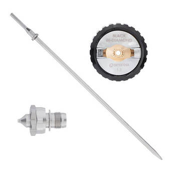 Комплект 1.3 мм форсунка, повітряна головка, голка до фарбопультів HVLP BLACK M-DIAMOND Повітряні форсунки