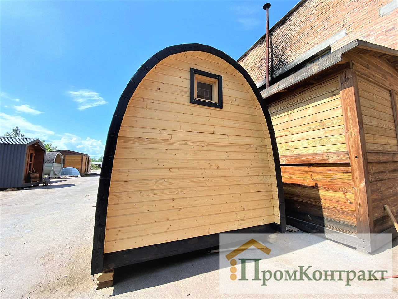 Баня-бочка в стиле Иглу 6,0х2,4х2,7м. Outdoor POD Sauna Igloo.  Доставка бань бочек в стиле Иглу по Украине и Европе нашим транспортом. Отправка на экспорт бань бочек: услуги затаможки бань бочек, оформление всех сертификатов: сертификат Евро 1 для удешевления растаможки, фито сертификат, сертификат нашего производства.   Сауна в стиле Иглу имеет уникальный дизайн, которая украсит любой участок. Изготовлена вручную на нашем производстве из разных видов древесины. Купить готовую деревянную баню-бочку в стиле Иглу под ключ  у производителя: (+38) 067-410-49-33 Viber, Telegram, WhatsApp