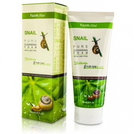 FARMSTAY SNAIL PURE CLEANSING FOAM Пінка з екстрактом равлика, 180 мл.