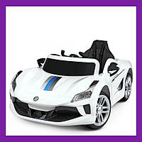 Детский спортивный электромобиль (Ferrari) M 4455EBLR-1, Детская машина на аккумуляторе Белый Bambi 2 мотора н