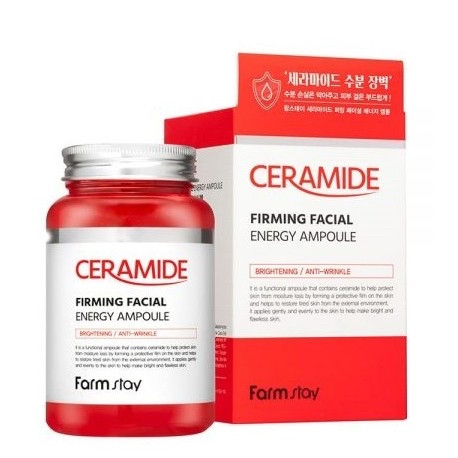 FARMSTAY CERAMIDE FIRMING FACIAL ENERGY AMPOULE Ампульна сироватка для обличчя з керамідами, 250 мл