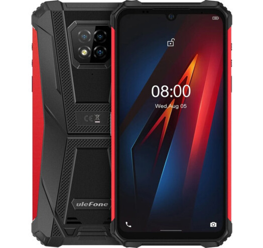 Смартфон Ulefone Armor X8 4/64Gb Red, 5080 mAh, 13+2+2/8Мп, 2sim, екран 5.7' IPS, 8 ядра