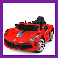 Детский спортивный электромобиль (Ferrari) M 4455EBLR-3, Детская машина на аккумуляторе Красный Bambi 2 мотора
