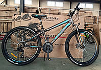 Спортивный велосипед Azimut Extreme 26 дюймов. Рама 14. Дисковые тормоза. Рост 135-175см С шимано