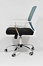 Офісне крісло операторське для персоналу AVKO 60516 крісло для офісу комп'ютерне з системою гойдання синє, фото 3
