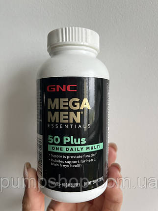 Вітаміни для чоловіків GNC Mega Men 50 Plus One Daily Multi 60 капс, фото 3