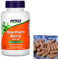 Ягоды боярышника 540 Now Foods Hawthorn Berry 540 mg 100 капсул