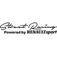 Виниловая наклейка на авто -   Street Racing Powered by Renault Sport  размер 20 см