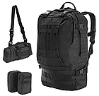 Рюкзак тактичний із підсумками B08 Black 55 л  ⁇  Великий військовий рюкзак  ⁇  Армійський рюкзак, фото 4