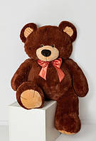 Великий плюшевий ведмедик 120 см коричневий, Плюшевий ведмедик олімпіада 80 — красива м'яка іграшка на подарунок