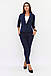 Вишуканий жіночий костюм Melage, темно-синій, фото 2