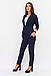 Вишуканий жіночий костюм Melage, темно-синій, фото 3