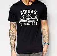 Чёрная футболка "Adidas since 1949", адидас