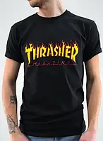 Футболка мужская "Thrasher", трешер черная