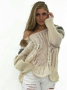 Жіночий светр а-ля "Ведмежа лапа". Ручна робота