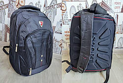 Рюкзак спортивний Чорний міський універсальний з ОРТОПЕДИЧНИЙ СПІНКІЙ