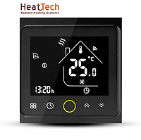 Сенсорний програмований терморегулятор HeatTech HTW126-240 с WiFi для системи теплої підлоги Чорний