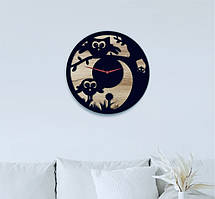 Настінний годинник 2D «Совушки»