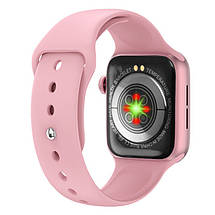 Розумний годинник Smart Watch M16 Plus Смарт годинник з мікрофоном Крокомір Пульсомір Тонометр 44mm Рожевий, фото 2