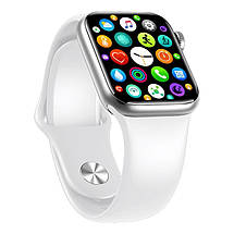 Розумний годинник Smart Watch M16 Plus Смартгодинник із мікрофоном Шагомер Пульсометр Тонометр 44mm Сріблястий, фото 6