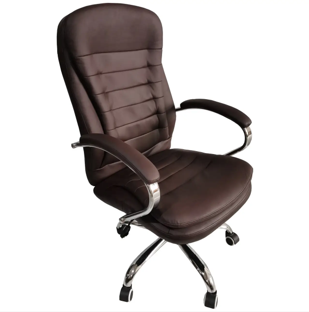 Крісло офісне операторське для персоналу АВКО 2066 з системою гойдання крісло для керівника в офіс коричневе